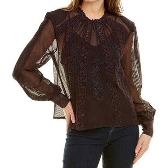 St Roche NWT Sherry Top‎ Anthracite - Black Size 0 MSRP $285 - Picture 1 of 5